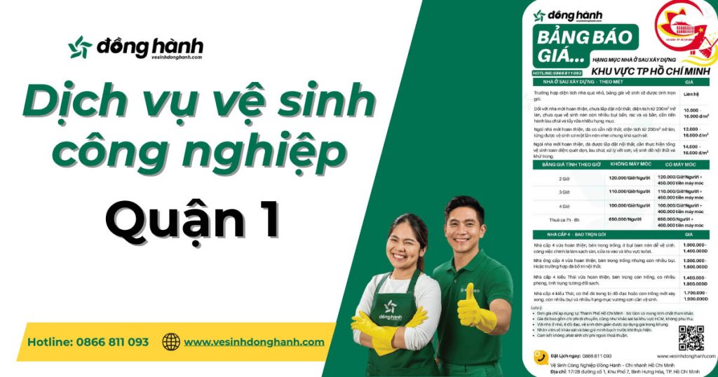 Dịch vụ vệ sinh công nghiệp quân 1