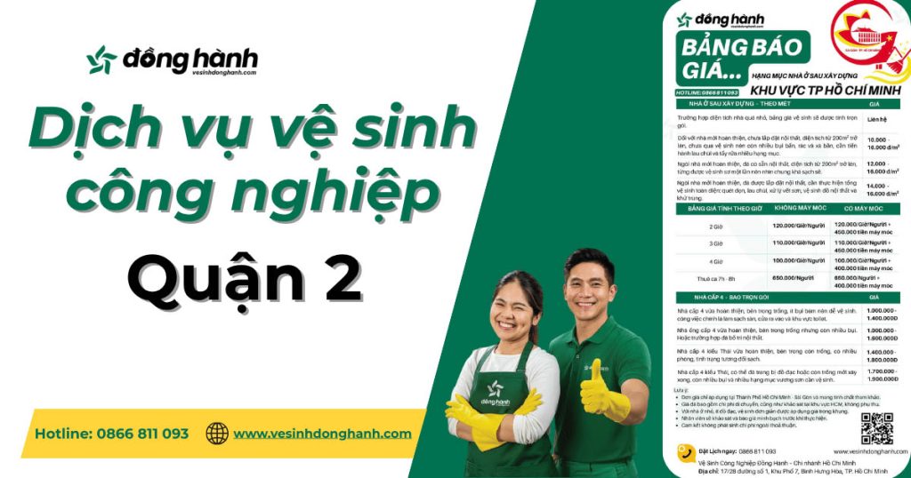 Dịch vụ vệ sinh công nghiệp quận 2