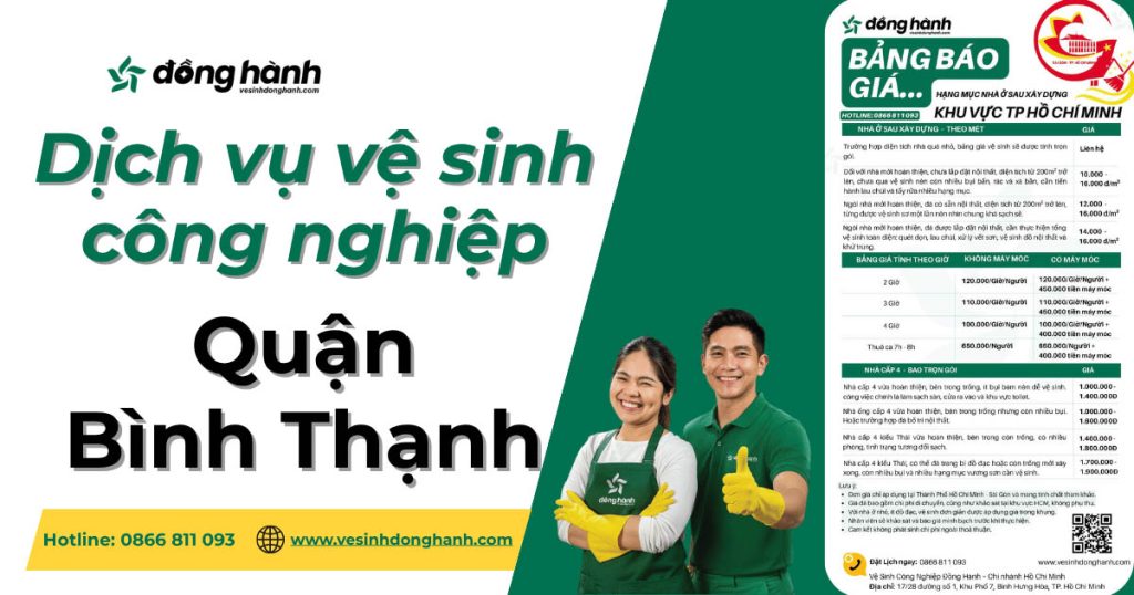 Dịch vụ vệ sinh công nghiệp quận Bình Thạnh