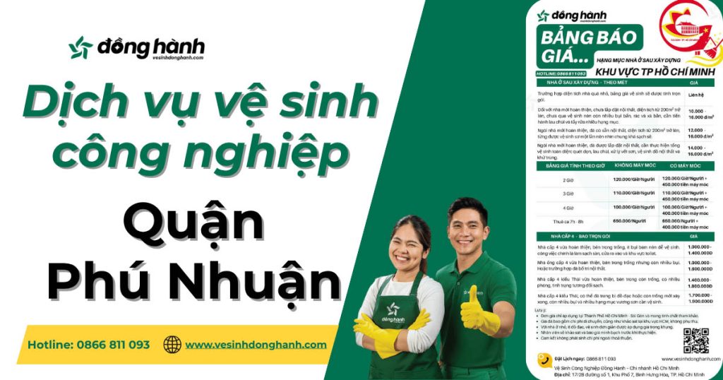 Dịch vụ vệ sinh công nghiệp quận Phú Nhuận