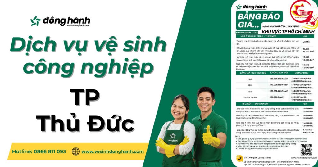 Dịch vụ vệ sinh công nghiệp Thủ Đức