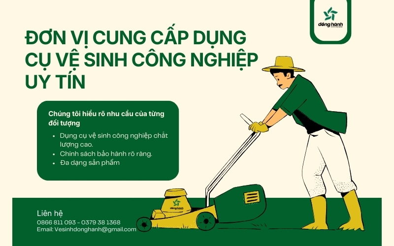 Vệ Sinh Đồng Hành - Đơn vị cung cấp dụng cụ vệ sinh công nghiệp uy tín