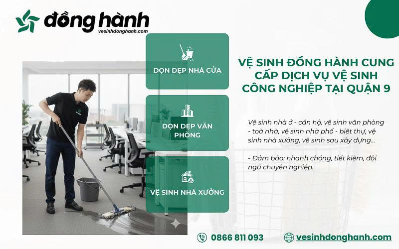 Hạng mục vệ sinh công nghiệp tại quận 9