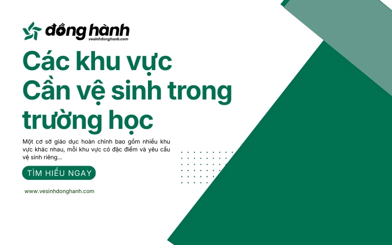 Các khu vực cần vệ sinh trong trường học