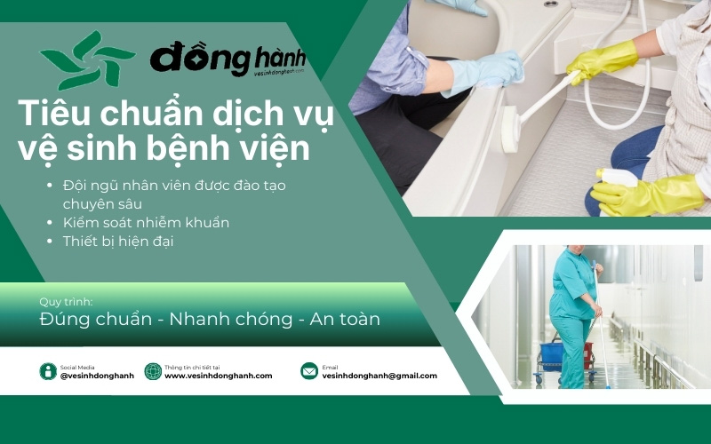 Tiêu chuẩn dịch vụ vệ sinh bệnh viện tại Vệ sinh Đồng Hành
