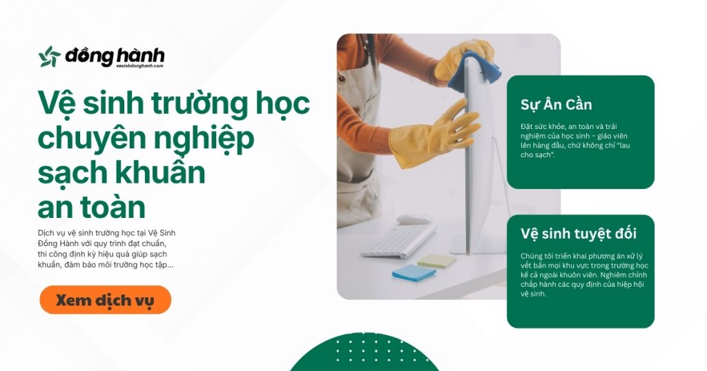 Vệ sinh trường học chuyên nghiệp an toàn hiệu quả